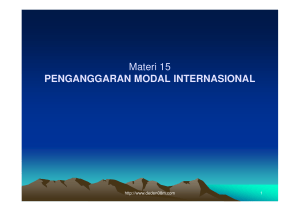 Materi 15 PENGANGGARAN MODAL INTERNASIONAL