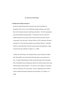 II. TINJAUAN PUSTAKA A. Biologi dan Ekologi Chiroptera