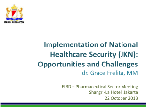 Implementation of National Healthcare Security