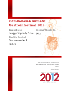 Pembahasan Sumatif Gastrointestinal 2012 Kontributor