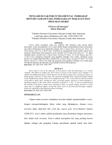 pengaruh faktor fundamental terhadap return saham