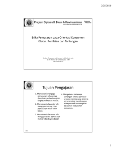 Tujuan Pengajaran