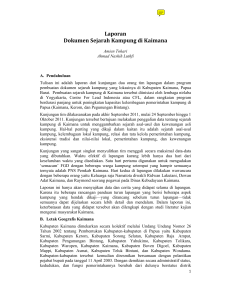 Laporan Dokumen Sejarah Kampung di Kaimana