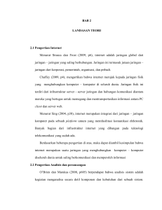 BAB 2 LANDASAN TEORI 2.1 Pengertian Internet Menurut Strauss