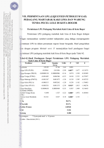 VII. PERMINTAAN LPG (LIQUEFIED PETROLEUM GAS