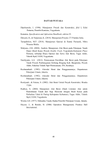 DAFTAR PUSTAKA Dipohusodo, I. (1996). Manajemen Proyek dan