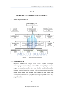 Bab II-Manajemen dan Organisasi Proyek