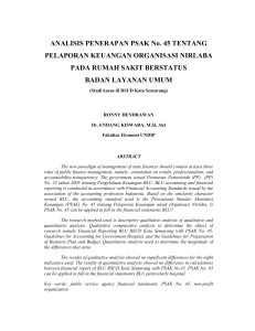 ANALISIS PENERAPAN PSAK No. 45 TENTANG