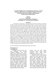 ANALISIS PEMBENTUKAN PORTOFOLIO OPTIMAL SAHAM