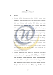 BAB V SIMPULAN DAN SARAN 5.1 Simpulan 1. Gambaran inflasi