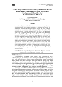 Analisis Pengaruh Struktur Ekonomi, Upah Minimum