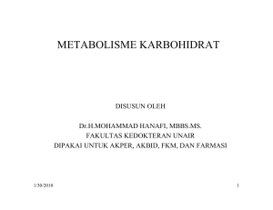 METABOLISME KARBOHIDRAT