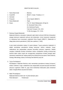 Universitas Gadjah Mada 1 IDENTITAS MATA KULIAH