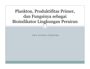 Plankton, Produktifitas Primer, dan Fungsinya sebagai Bioindikator
