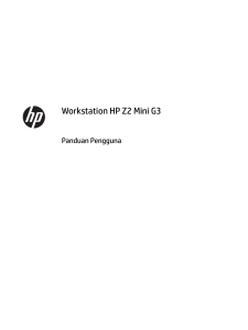 Workstation HP Z2 Mini G3 Panduan Pengguna