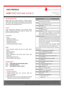 Info Produk GAP Fixed Income Fund II 2017