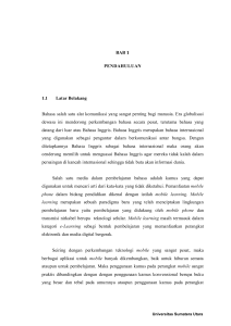 BAB 1 PENDAHULUAN 1.1 Latar Belakang Bahasa salah satu alat