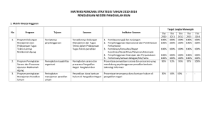 matriks rencana strategis tahun 2010-2014