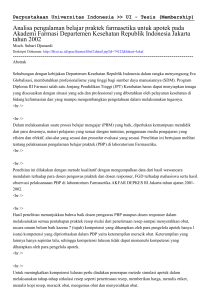 Analisa pengalaman belajar praktek farmasetika