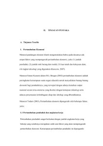 II. TINJAUAN PUSTAKA A. Tinjauan Teoritis 1. Pertumbuhan