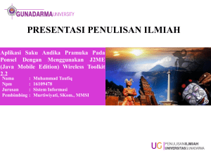 PRESENTASI PENULISAN ILMIAH