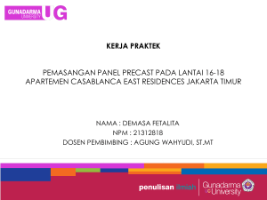 kerja praktek pemasangan panel precast pada lantai 16