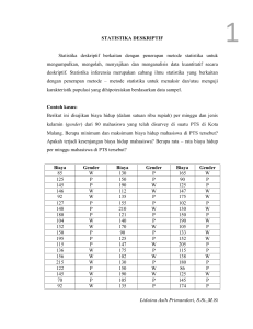 STATISTIKA DESKRIPTIF Statistika deskriptif