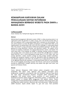 kemampuan karyawan dalam penggunaan sistem informasi