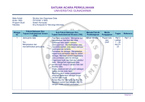 satuan acara perkuliahan universitas gunadarma