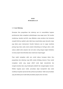 BAB I PENDAHULUAN 1. 1 Latar Belakang Kemajuan ilmu
