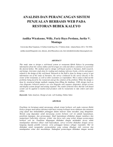 analisis dan perancangan sistem penjualan berbasis web pada