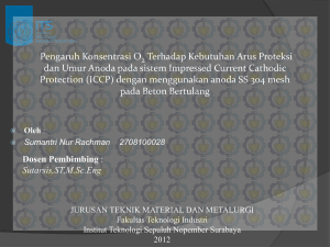 Pengaruh Konsentrasi O Terhadap Kebutuhan Arus Proteksi dan