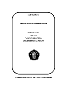 Instruksi Kerja EVALUASI KEPUASAN PELANGGAN PROGRAM