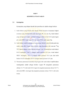 BAB V KESIMPULAN DAN SARAN 5.1 Kesimpulan Kesimpulan