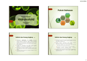 Hidrokoloid: polisakarida dan peptida