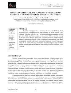 penentuan kandungan zat padat (total dissolve solid dan total