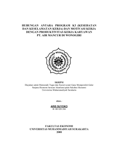 hubungan antara program k3 (kesehatan dan keselamatan kerja)