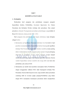 54 BAB V KESIMPULAN DAN SARAN A. Kesimpulan Berdasarkan