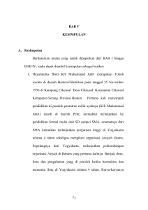 71 BAB V KESIMPULAN A. Kesimpulan Berdasarkan uraian yang