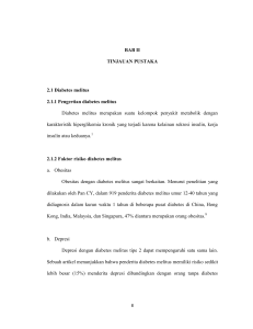 BAB II TINJAUAN PUSTAKA 2.1 Diabetes melitus 2.1