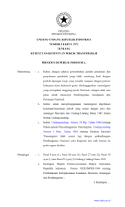 undang-undang republik indonesia nomor 3 tahun 1972