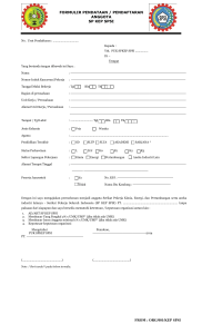 formulir pendaftaran anggota