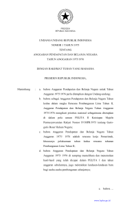undang-undang republik indonesia nomor 1 tahun 1975