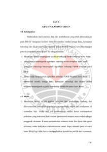 101 BAB V KESIMPULAN DAN SARAN 5.1 Kesimpulan