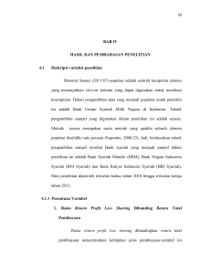 BAB IV HASIL DAN PEMBAHASAN PENELITIAN 4.1 Deskripsi