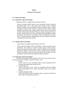 BAB II TINJAUAN PUSTAKA 2.1. Laporan keuangan 2.1.1