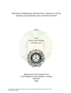 metode linierisasi estimator varians untuk model - USU-IR