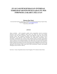 evaluasi pengendalian internal terhadap sistem penggajian pt pos