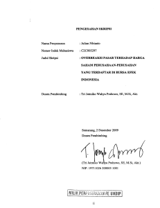 C20005297 Judul Skripsi : OVERREAKSI PASAR