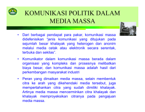 komunikasi politik dalam media massa